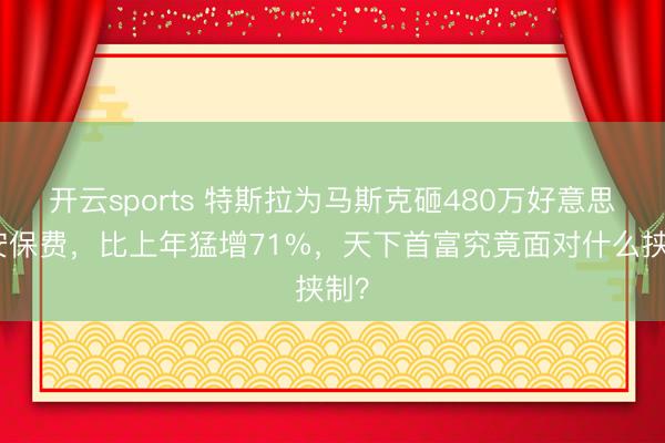开云sports 特斯拉为马斯克砸480万好意思元安保费，比上年猛增71%，天下首富究竟面对什么挟制？